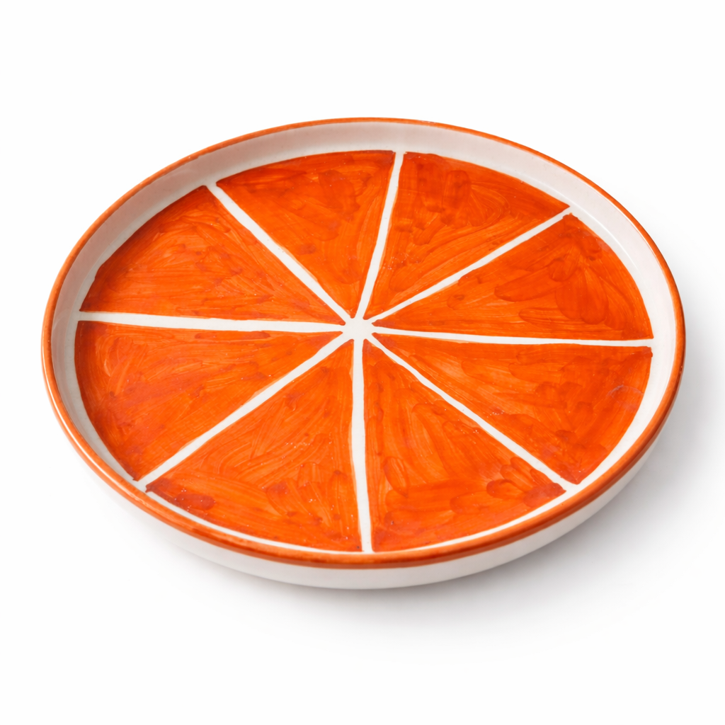 Juego de platos de cerámica Mittory Orange (juego de 2)