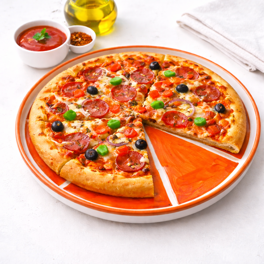 Juego de platos de cerámica Mittory Orange (juego de 2)