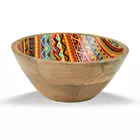 Modern design meena style wooden serving bowl