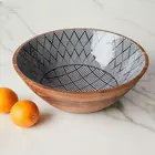 Meena style modern design wooden bowl