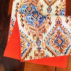 Coral Slub terrakottamönster bomullslöpare - 33 x 180 cm