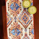 Coral Slub terrakottamönster bomullslöpare - 33 x 180 cm