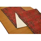 Camino de mesa de poliéster estampado en color granate con diseño decorativo - 14 x 72 pulgadas