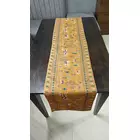 Camino de mesa de poliéster con estampado de mostaza opaca, diseño decorativo, 14 x 72 pulgadas