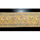 Camino de mesa de poliéster con estampado de mostaza opaca, diseño decorativo, 14 x 72 pulgadas