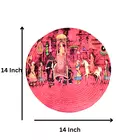 Juego de 4 manteles individuales redondos rojos