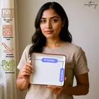 Bandeja cuadrada blanca Mittory de 8 pulgadas