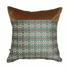 Juego de 3 fundas de cojín minimalistas | Blanco roto multicolor | Terciopelo | 40,6 x 40,6 cm