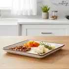 Bandeja cuadrada blanca Mittory de 8 pulgadas