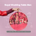 Juego de 6 manteles individuales redondos rojos