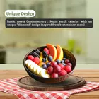 Cuenco de cerámica Mittory para servir - Marrón diamante mate 920 ml