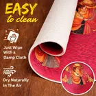 Juego de 4 manteles individuales redondos rojos