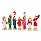 Handmade Clay Terracotta | VARKARI Set of 7 | Devotional Miniature Idols