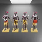 Krishnanagar Handmade Clay Human Figure Gift & Decor (Tribal Hunter Group)