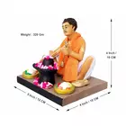 Krishnanagar Handmade Clay Gift & Décor | Basic- Sitting Human Figure Miniature Golu dolls - Priest
