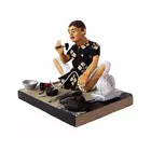 Krishnanagar Handmade Clay Gift & Décor | Basic- Sitting Human Figure Miniature Idol - Blacksmith