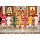 Handmade Clay Terracotta | VARKARI Set of 7 | Devotional Miniature Idols