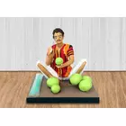 Krishnanagar Handmade Clay Gift & Décor | Basic- Sitting Human Figure Miniature Idol - Coconut Seller
