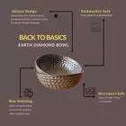 Cuenco de cerámica Mittory para servir - Marrón diamante mate 920 ml