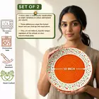 Juego de 2 platos llanos de cerámica Mittory de 10 pulgadas con espiral de cítricos, tamaño completo