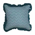 Juego de 5 fundas de cojín de estilo contemporáneo | Azul verdoso | Algodón suave cambray | 40,6 cm x 40,6 cm