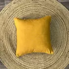 Juego de 5 fundas de cojín minimalistas | Marrón multicolor y mostaza | Algodón lona y lino | 40,6 x 40,6 cm