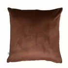 Contemporary Cushion Cover Combo Set of 5 | Brown And Cream | velvet | 16" X 16"
