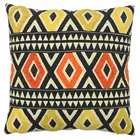 Juego de 3 fundas de cojín de estilo contemporáneo | Negro - Multicolor | Algodón y tela vaquera | 40,6 x 40,6 cm