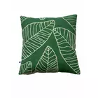 Embroidered Cushion Cover Combo Set of 2 | Green And Offwhite | Cotton Duck and Cotton Linen  | 16" X 16"