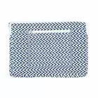 Desert Drift  Block Print Quilted  Cotton Laptop Sleeve With Front Pocket Black 10"X15"