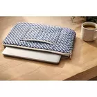 Desert Drift  Block Print Quilted  Cotton Laptop Sleeve With Front Pocket Black 10"X15"