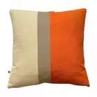 Juego de 5 fundas de cojín de estilo contemporáneo | Naranja y multicolor | Algodón lona y lino | 40,6 x 40,6 cm