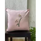 Juego de 3 fundas de cojín bordadas | Rosa palo | Seda dupión y algodón | 40,6 x 40,6 cm