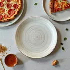 Juego de 2 platos llanos rústicos en espiral de cerámica Mittory