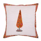 Juego de 5 fundas de cojín de estilo contemporáneo | Multicolor azul y naranja | Algodón mul | 40,6 x 40,6 cm