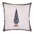 Juego de 5 fundas de cojín de estilo contemporáneo | Multicolor azul y naranja | Algodón mul | 40,6 x 40,6 cm