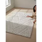 Hand woven recycled pet yarn rug