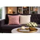 Juego de 2 fundas de cojín de estilo contemporáneo | Rosa palo | Terciopelo y seda satinada | 40,6 x 40,6 cm