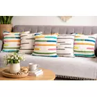 Juego de 5 fundas de cojín texturizadas | Multicolor | Algodón | 40,6 x 40,6 cm