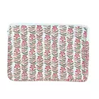 Rani Vines  Block Print Quilted  Cotton Laptop Sleeve With Front Pocket Peach 10"X15"
