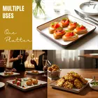 Bandeja cuadrada blanca Mittory de 8 pulgadas