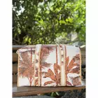 Teracotta Tropic  Block Print Quilted  Cotton Weekender Duffle Bag With Sling Belt Beige 18"X18"