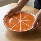 Juego de platos de cerámica Mittory Orange (juego de 2)