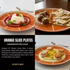 Juego de platos de cerámica Mittory Orange (juego de 2)
