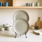 Juego de 2 platos llanos rústicos en espiral de cerámica Mittory