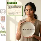 Juego de 2 platos llanos rústicos en espiral de cerámica Mittory