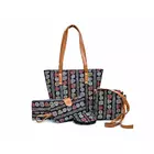 Sac à main bohème bleu coton - Ensemble 5 pièces pour femme