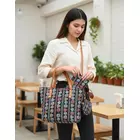 Sac à main bohème bleu coton - Ensemble 5 pièces pour femme