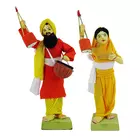 Krishnanagar Handmade Clay Human Figure Gift & Decor (Folk Singer Couple)
