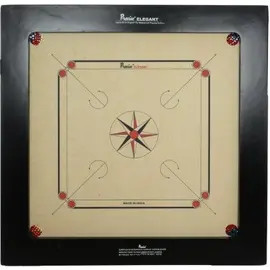 Tablero de carrom KD Precise - Acabado antiguo, aprobado para torneos, Bulldog de 28 mm